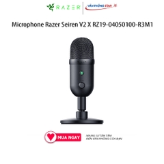 Micro thu âm RAZER Seiren V2 X - USB Microphone - RZ19-04050100-R3M1, giảm tiếng ồn, độ nhạy cao, USB A, C, giắc 3.5mm