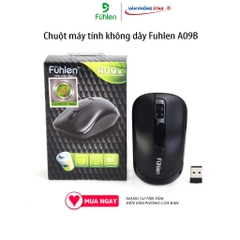 Chuột máy tính không dây Fuhlen A09B độ phân giải  1000 DPI, tương thích PC, latop có cổng USB