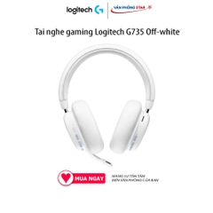 Tai nghe gaming không dây Logitech G735 Off-white kết nối Bluetooth, LED RGB, kích thước driver 40 mm