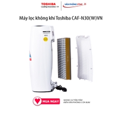 Máy lọc không khí Toshiba CAF-N30(W)VN lọc bụi mịn PM 2.5 lên đến 95% và 99.9% vi khuẩn. Diện tích phù hợp Từ 21 - 36 m2