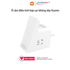 Ổ cắm điện tích hợp sạc không dây Xiaomi XMLSWXC2-10WQM gồm  3 cổng USB 18W, 2 ổ cắm điện 3 chấu, 1 sạc không dây 10w