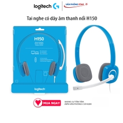 Tai nghe Logitech Stereo Headset H150 có mic, kết nối 2 giắc cắm 3.5mm, chống ồn, đệm tại nghe êm ái, âm thanh nổi