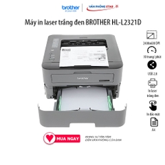 Máy in hai mặt trắng đen BROTHER HL-L2321D, độ phân giải 2400x600, tốc độ in 30 trang/ phút
