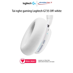 Tai nghe gaming không dây Logitech G735 Off-white kết nối Bluetooth, LED RGB, kích thước driver 40 mm