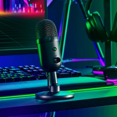 Micro thu âm RAZER Seiren V2 X - USB Microphone - RZ19-04050100-R3M1, giảm tiếng ồn, độ nhạy cao, USB A, C, giắc 3.5mm