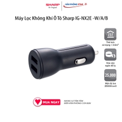 Máy lọc không khí, khử mùi ô tô Sharp IG-NX2E-A/B/W, lọc sạch mùi, vi khuẩn, 80% bụi PM10