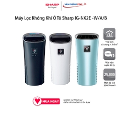 Máy lọc không khí, khử mùi ô tô Sharp IG-NX2E-A/B/W, lọc sạch mùi, vi khuẩn, 80% bụi PM10