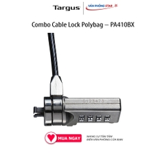 Khóa Laptop TARGUS DEFCON Resettable T-Lock Combo Cable Lock Polybag – PA410BX. Mật mã 4 chữ số. Bảo hành chính hãng