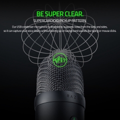 Micro thu âm RAZER Seiren V2 X - USB Microphone - RZ19-04050100-R3M1, giảm tiếng ồn, độ nhạy cao, USB A, C, giắc 3.5mm