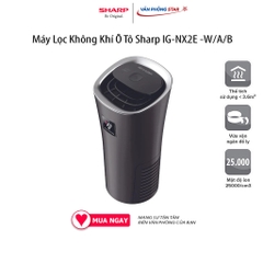 Máy lọc không khí, khử mùi ô tô Sharp IG-NX2E-A/B/W, lọc sạch mùi, vi khuẩn, 80% bụi PM10