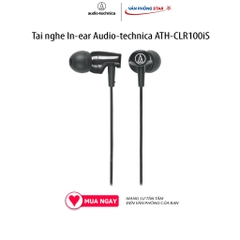 Tai nghe In-ear Audio-technica ATH-CLR100iS. Kết nối 3.5 mm âm thanh sống động dây silicon chống rối
