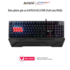 Bàn phím giả cơ A4TECH B3370R (Full size/RGB), Kết nối USB 2.0, Kích thước Full size,  tốc độ phản hồi chỉ có 0.2ms