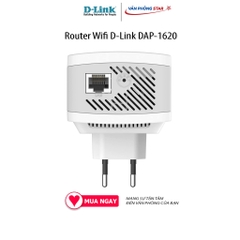 Router Wifi D-Link DAP-1620, Chuẩn kết nối 802.11 a/b/g/n/ac, cổng kết nối 1x LAN Gigabit, 2x ngoài ăng ten, 5.0GHz