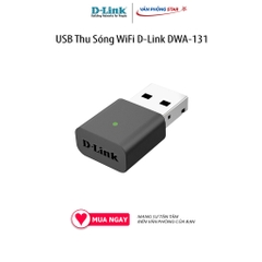 USB Thu Sóng WiFi D-Link DWA-131 kết nối không dây IEEE 802.11n, IEEE 802.11g Cổng kết nối 1x USB 2.0