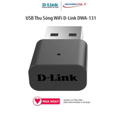 USB Thu Sóng WiFi D-Link DWA-131 kết nối không dây IEEE 802.11n, IEEE 802.11g Cổng kết nối 1x USB 2.0