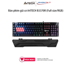Bàn phím giả cơ A4TECH B3370R (Full size/RGB), Kết nối USB 2.0, Kích thước Full size,  tốc độ phản hồi chỉ có 0.2ms