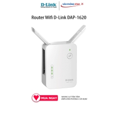 Router Wifi D-Link DAP-1620, Chuẩn kết nối 802.11 a/b/g/n/ac, cổng kết nối 1x LAN Gigabit, 2x ngoài ăng ten, 5.0GHz
