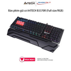 Bàn phím giả cơ A4TECH B3370R (Full size/RGB), Kết nối USB 2.0, Kích thước Full size,  tốc độ phản hồi chỉ có 0.2ms