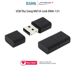 USB Thu Sóng WiFi D-Link DWA-131 kết nối không dây IEEE 802.11n, IEEE 802.11g Cổng kết nối 1x USB 2.0