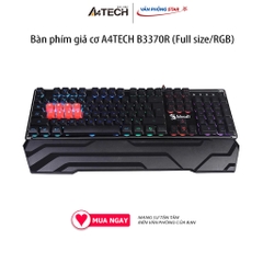 Bàn phím giả cơ A4TECH B3370R (Full size/RGB), Kết nối USB 2.0, Kích thước Full size,  tốc độ phản hồi chỉ có 0.2ms