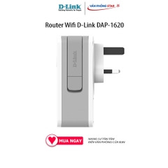 Router Wifi D-Link DAP-1620, Chuẩn kết nối 802.11 a/b/g/n/ac, cổng kết nối 1x LAN Gigabit, 2x ngoài ăng ten, 5.0GHz