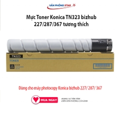 Hộp mực Konica TN323 cho Bizhub 227/ 287/ 367. Mực photocopy Konica Minolta TN-323 tương thích