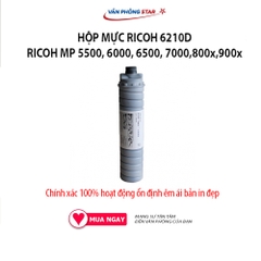 Hộp Mực Ricoh 6210D  dùng cho máy Ricoh MP RICOH MP 5500, 6000, 6500, 7000, 800x, 900x. Mực in máy photocopy 30000 bản