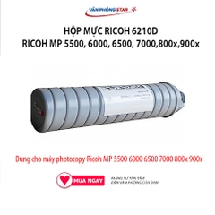 Hộp Mực Ricoh 6210D  dùng cho máy Ricoh MP RICOH MP 5500, 6000, 6500, 7000, 800x, 900x. Mực in máy photocopy 30000 bản