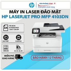 Máy In HP LaserJet Pro MFP 4103FDN - In Scan Copy Đảo mặt Tự Động, Kết Nối LAN Dùng Cho Doanh Nghiệp