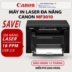 Máy in laser Canon MF3010 đa chức năng: In, copy, scan  - Bảo hành chính hãng - Mới 100%