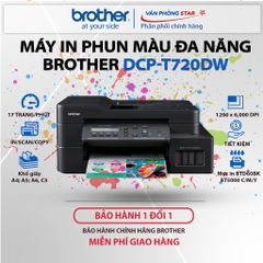 Máy in phun màu đa chức năng Brother DCP-T720DW (In WIFI ĐẢO MẶT/COPY/SCAN) CHÍNH HÃNG MỚI 100%