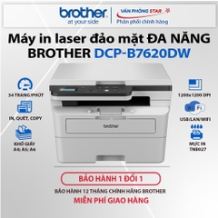 Máy in laser Brother DCP-B7620DW đa chức năng. Máy in đảo mặt, copy, scan. Máy in không dây
