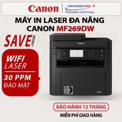 Máy in laser Canon MF269DW Máy in đa chức năng (Copy/In/Scan/Fax/Duplex /DADF) In không dây Wifi
