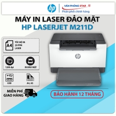 Máy in laser đảo mặt HP LaserJet M211d 9YF82A, bảo hành chính hãng 12 tháng tại HP Việt Nam