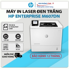 Máy in Hp Laserjet Enterprise M607Dn tốc độ 57 trang/phút 1200 x 1200 dpi in 2 mặt tự động - vanphongstar