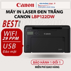 Máy in laser đen trắng Canon LBP 122DW. Máy in A4 đảo mặt tự động. Máy in Canon chính hãng bảo hành 1 đổi 1