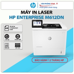 Máy in HP LaserJet Enterprise M612DN. Máy in laser đảo mặt A4 tốc độ cao. Máy in HP chính hãng bảo hành 12 tháng