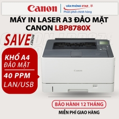 Máy in laser Canon LBP 8780X khổ A3 tốc độ cao. Máy in đảo mặt tự động chính hãng Canon Bảo hành 12 tháng.