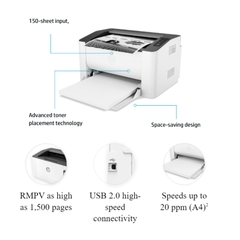 Máy in Laser HP 108W (4ZB80A) - Máy in wifi đen trắng mới 100% - Bảo hành chính hãng HP 12 tháng.