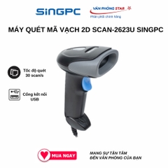 Máy quét mã vạch 2D cầm tay có dây Scan-2623U SingPC kết nối USB, tốc độ 30 scan/s Bảo hành 12 tháng