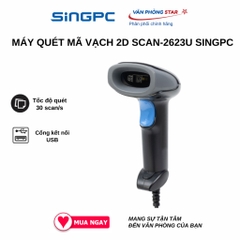 Máy quét mã vạch 2D cầm tay có dây Scan-2623U SingPC kết nối USB, tốc độ 30 scan/s Bảo hành 12 tháng