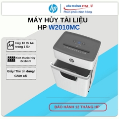 Máy hủy tài liệu HP W2010MC: Hủy 10 tờ/ lần - Giấy/Ghim/Thẻ  - Mới 100% Chính hãng bảo hành 12 tháng