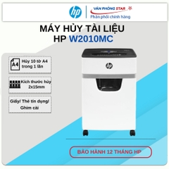 Máy hủy tài liệu HP W2010MC: Hủy 10 tờ/ lần - Giấy/Ghim/Thẻ  - Mới 100% Chính hãng bảo hành 12 tháng