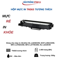 Hộp mực TN263 cho máy in Brother HL-L3230CDN, DCP-L3551CDW, MFC-L3750CDW, MFC-L3770CDW, HL-L3210CW