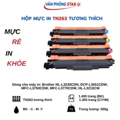 Hộp mực TN263 cho máy in Brother HL-L3230CDN, DCP-L3551CDW, MFC-L3750CDW, MFC-L3770CDW, HL-L3210CW