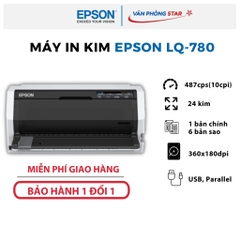 Máy in kim Epson LQ-780 tốc độ 10cpi, 24 kim, In 7 liên dùng In Hóa Đơn, Phiếu Xuất Kho, Kế Toán