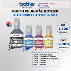 Bộ mực in phun Brother (BTD100BK + BTD100C/M/Y) dùng cho máy T230 T430W T530DW T730DW T830DW T930DW