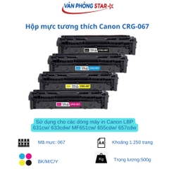 Hộp mực in Canon CRG-067 tương thích (NO CHIP) -  Dùng cho máy in Canon LBP 631Cw/ 633Cdw/ MF657Cdw