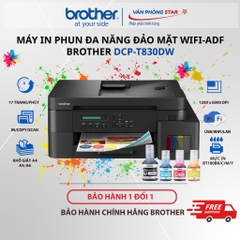 Máy In Phun Màu Đa Năng Brother DCP-T830DW – In màu 2 Mặt Tự Động, WiFi, Copy, Scan, ADF. Mới 100%