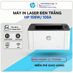 Máy in Laser HP 108W (4ZB80A) - Máy in wifi đen trắng mới 100% - Bảo hành chính hãng HP 12 tháng.